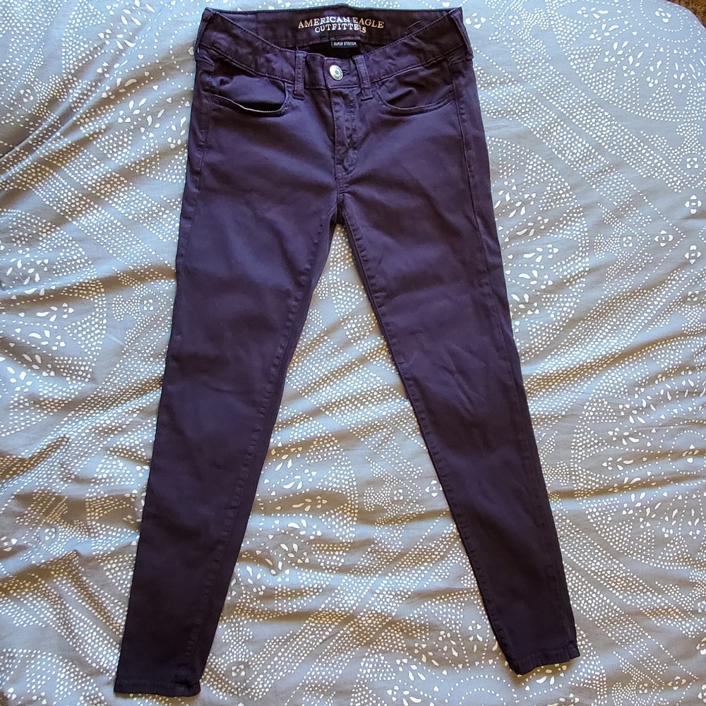 Donating end of December! Make an offer! Dark purple American Eagle Jeggings